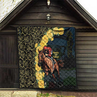 Melbourne Horse Racing Quilt Yellow Roses - Ready Set Gallop! - Wonder Print Shop