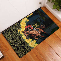 Melbourne Horse Racing Rubber Doormat Yellow Roses - Ready Set Gallop! - Wonder Print Shop