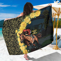 Melbourne Horse Racing Sarong Yellow Roses - Ready Set Gallop! - Wonder Print Shop