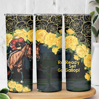 Melbourne Horse Racing Skinny Tumbler Yellow Roses - Ready Set Gallop! - Wonder Print Shop