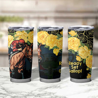 Melbourne Horse Racing Tumbler Cup Yellow Roses - Ready Set Gallop! - Wonder Print Shop
