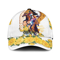 Melbourne Cup Australia Classic Cap Horse Racing Horseshoe Mix Yellow Roses - Wonder Print Shop