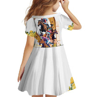 Melbourne Cup Australia Family Matching Off Shoulder Maxi Dress and Hawaiian Shirt Horse Racing Horseshoe Mix Yellow Roses - Wonder Print Shop