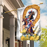 Melbourne Cup Australia Garden Flag Horse Racing Horseshoe Mix Yellow Roses - Wonder Print Shop