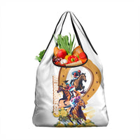 Melbourne Cup Australia Grocery Bag Horse Racing Horseshoe Mix Yellow Roses - Wonder Print Shop