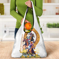 Melbourne Cup Australia Grocery Bag Horse Racing Horseshoe Mix Yellow Roses - Wonder Print Shop