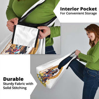 Melbourne Cup Australia Grocery Bag Horse Racing Horseshoe Mix Yellow Roses - Wonder Print Shop