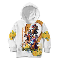 Melbourne Cup Australia Kid Hoodie Horse Racing Horseshoe Mix Yellow Roses - Wonder Print Shop