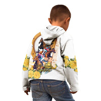 Melbourne Cup Australia Kid Hoodie Horse Racing Horseshoe Mix Yellow Roses - Wonder Print Shop