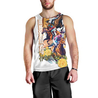 Melbourne Cup Australia Men Tank Top Horse Racing Horseshoe Mix Yellow Roses - Wonder Print Shop