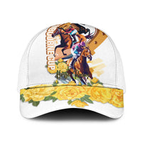 Melbourne Cup Australia Mesh Trucker Cap Horse Racing Horseshoe Mix Yellow Roses - Wonder Print Shop