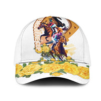 Melbourne Cup Australia Mesh Trucker Cap Horse Racing Horseshoe Mix Yellow Roses - Wonder Print Shop
