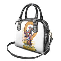 Melbourne Cup Australia Shoulder Handbag Horse Racing Horseshoe Mix Yellow Roses - Wonder Print Shop