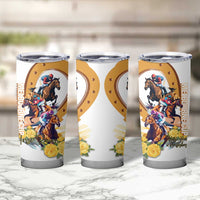 Melbourne Cup Australia Tumbler Cup Horse Racing Horseshoe Mix Yellow Roses - Wonder Print Shop
