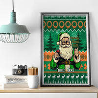 Personalised Ireland Christmas Canvas Wall Art Irish Santa Claus Nollaig Shona Duit - Wonder Print Shop
