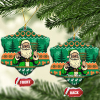 Personalised Ireland Christmas Ceramic Ornament Irish Santa Claus Nollaig Shona Duit - Wonder Print Shop