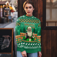 Personalised Ireland Christmas Ugly Christmas Sweater Irish Santa Claus Nollaig Shona Duit - Wonder Print Shop