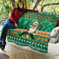 Personalised Ireland Christmas Quilt Irish Santa Claus Nollaig Shona Duit - Wonder Print Shop