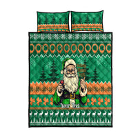 Personalised Ireland Christmas Quilt Bed Set Irish Santa Claus Nollaig Shona Duit - Wonder Print Shop