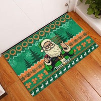 Personalised Ireland Christmas Rubber Doormat Irish Santa Claus Nollaig Shona Duit - Wonder Print Shop