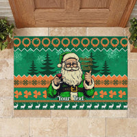 Personalised Ireland Christmas Rubber Doormat Irish Santa Claus Nollaig Shona Duit - Wonder Print Shop