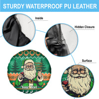 Personalised Ireland Christmas Spare Tire Cover Irish Santa Claus Nollaig Shona Duit - Wonder Print Shop