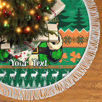 Personalised Ireland Christmas Tree Skirt Irish Santa Claus Nollaig Shona Duit - Wonder Print Shop