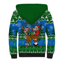 Personalised Scotland Christmas Sherpa Hoodie Scottish Santa With Reindeer Nollaig Chridheil - Wonder Print Shop