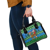 personalised-scotland-christmas-shoulder-handbag-scottish-santa-with-reindeer-nollaig-chridheil