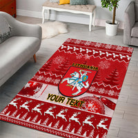 Personalised Lithuania Christmas Area Rug Linksmu Kaledu - Wonder Print Shop