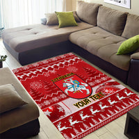 Personalised Lithuania Christmas Area Rug Linksmu Kaledu - Wonder Print Shop