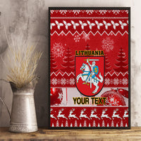 Personalised Lithuania Christmas Canvas Wall Art Linksmu Kaledu - Wonder Print Shop