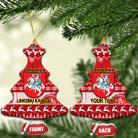 Personalised Lithuania Christmas Ceramic Ornament Linksmu Kaledu - Wonder Print Shop