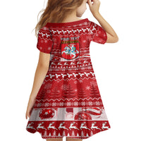 Personalised Lithuania Christmas Family Matching Tank Maxi Dress and Hawaiian Shirt Linksmu Kaledu - Wonder Print Shop