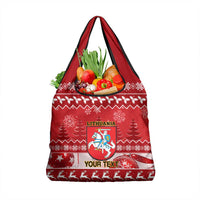 Personalised Lithuania Christmas Grocery Bag Linksmu Kaledu