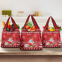 Personalised Lithuania Christmas Grocery Bag Linksmu Kaledu