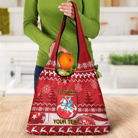 Personalised Lithuania Christmas Grocery Bag Linksmu Kaledu