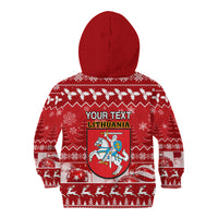 Personalised Lithuania Christmas Kid Hoodie Linksmu Kaledu - Wonder Print Shop
