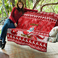 Personalised Lithuania Christmas Quilt Linksmu Kaledu - Wonder Print Shop