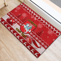 Personalised Lithuania Christmas Rubber Doormat Linksmu Kaledu - Wonder Print Shop