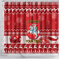 personalised-lithuania-christmas-shower-curtain-linksmu-kaledu