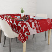Personalised Lithuania Christmas Tablecloth Linksmu Kaledu - Wonder Print Shop