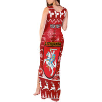 Personalised Lithuania Christmas Tank Maxi Dress Linksmu Kaledu - Wonder Print Shop
