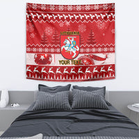 Personalised Lithuania Christmas Tapestry Linksmu Kaledu - Wonder Print Shop