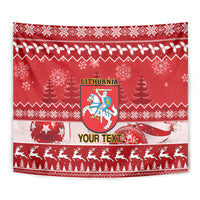 Personalised Lithuania Christmas Tapestry Linksmu Kaledu - Wonder Print Shop