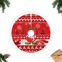 Personalised Lithuania Christmas Tree Skirt Linksmu Kaledu - Wonder Print Shop