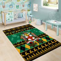 Personalised Jamaica Christmas Area Rug Jamaican Coat Of Arms Xmas Vibes - Wonder Print Shop