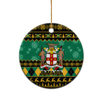 Personalised Jamaica Christmas Ceramic Ornament Jamaican Coat Of Arms Xmas Vibes - Wonder Print Shop