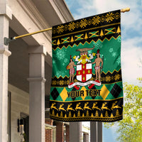 Personalised Jamaica Christmas Garden Flag Jamaican Coat Of Arms Xmas Vibes - Wonder Print Shop