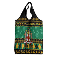 Personalised Jamaica Christmas Grocery Bag Jamaican Coat Of Arms Xmas Vibes
